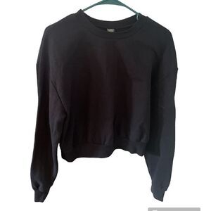 wild fable black cropped sweatshirt